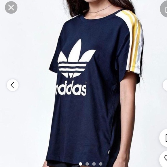 adidas Originals Cosmic Confession Snap Sleeve Three Stripe Tee / small - Picture 2 of 16